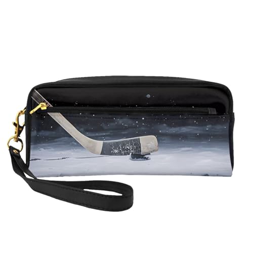JaoXer Wiederverwendbare Kosmetiktasche – Reise-Kulturbeutel, komplettes Design, Hockeyschläger-Druck, Ledertasche für Damen, schwarz, Einheitsgröße JaoXer Wiederverwendbare Kosmetiktasche – Reise-Kulturbeutel, komplettes Design, Hockeyschläger-Druck, Ledertasche für Damen, schwarz, Einheitsgröße von JaoXer