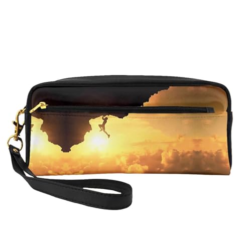 JaoXer Wiederverwendbare Kosmetiktasche – Reise-Kulturbeutel, komplettes Design, Klettern, Sport, Druck, Ledertasche für Damen, schwarz, Einheitsgröße JaoXer Wiederverwendbare Kosmetiktasche – Reise-Kulturbeutel, komplettes Design, Klettern, Sport, Druck, Ledertasche für Damen, schwarz, Einheitsgröße von JaoXer