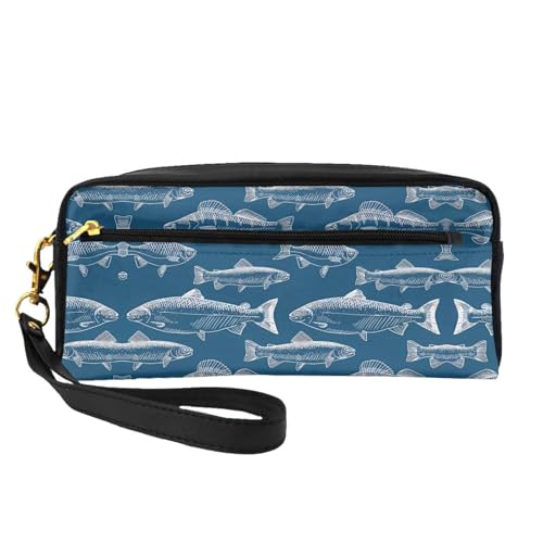 JaoXer Wiederverwendbare Kosmetiktasche – Reise-Kulturbeutel, komplettes Design, Ozeanfisch-Druck, Ledertasche für Damen JaoXer Wiederverwendbare Kosmetiktasche – Reise-Kulturbeutel, komplettes Design, Ozeanfisch-Druck, Ledertasche für Damen von JaoXer
