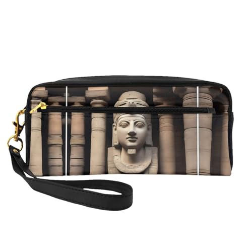 JaoXer Wiederverwendbare Kosmetiktasche – Reise-Kulturbeutel, vollständiges Design, eine alte Relikt-Druck-Ledertasche für Damen, schwarz, Einheitsgröße JaoXer Wiederverwendbare Kosmetiktasche – Reise-Kulturbeutel, vollständiges Design, eine alte Relikt-Druck-Ledertasche für Damen, schwarz, Einheitsgröße von JaoXer