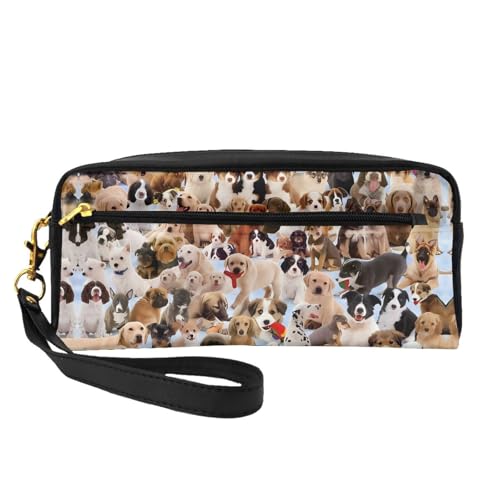 JaoXer Wiederverwendbare Kosmetiktasche – Reise-Kulturbeutel, vollständiges Design, niedliches Haustier-Hunde-Druck, Ledertasche für Frauen JaoXer Wiederverwendbare Kosmetiktasche – Reise-Kulturbeutel, vollständiges Design, niedliches Haustier-Hunde-Druck, Ledertasche für Frauen von JaoXer