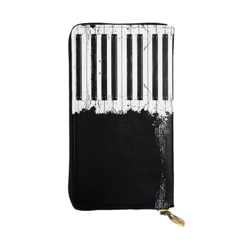 Klavier Print Leder Lange Clutch Geldbörse für Frauen - Mode mit mehreren Kartenfächern, Münzfach Klavier Print Leder Lange Clutch Geldbörse für Frauen - Mode mit mehreren Kartenfächern, Münzfach von JaoXer