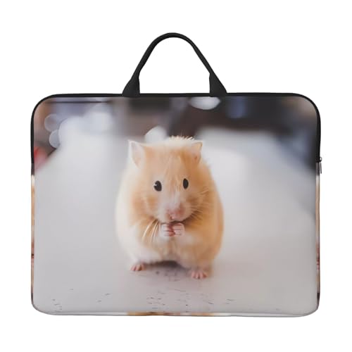 Laptoptasche für 14 Zoll (35,6 cm), Kastanienbraunes Hamster-Design, ideal für Geschäftsreisen und tägliches Pendeln von JaoXer