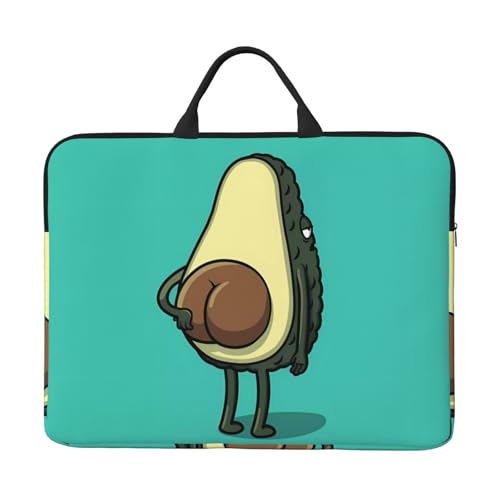 Laptoptasche mit 14 Zoll (35,6 cm), Avocado-Hintern, Volldruck-Design, ideal für Geschäftsreisen und den täglichen Pendler von JaoXer