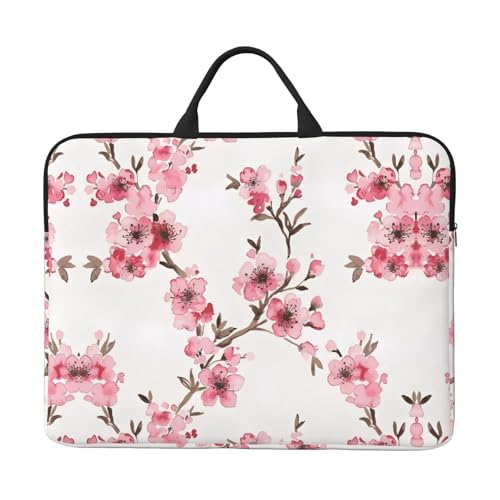 Laptoptasche mit 14 Zoll (35,6 cm), Kirschblüten-Design, ideal für Geschäftsreisen und tägliches Pendeln von JaoXer