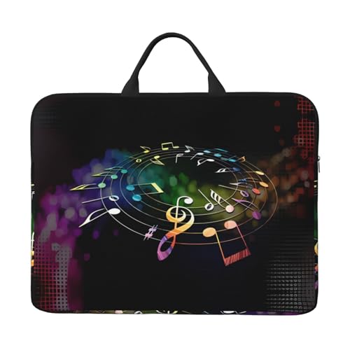 Laptoptasche mit 35,6 cm (14 Zoll), buntes Musiknoten-Design, ideal für Geschäftsreisen und tägliches Pendeln von JaoXer