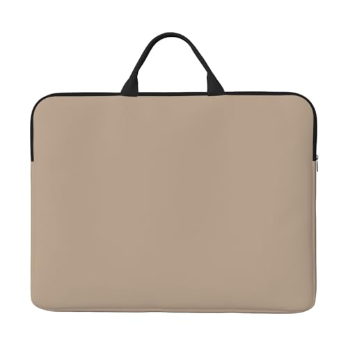 Laptoptasche mit 35,6 cm (14 Zoll), einfarbig, hellbraun, tragbarer Griff, Geschäftsreisen, Zubehörtasche für Notebook, Tablet von JaoXer