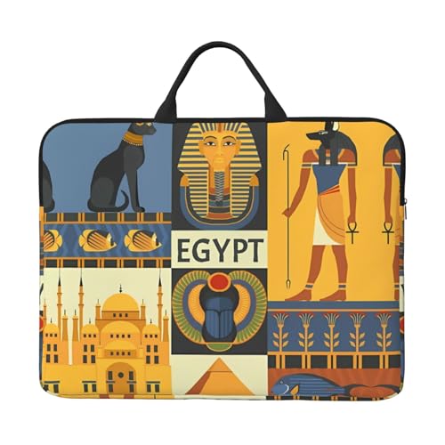 Laptoptasche mit 35,6 cm (14 Zoll) – Antike Ägypten Tribe Serie Volldruck-Design, ideal für Geschäftsreisen und den täglichen Pendler von JaoXer