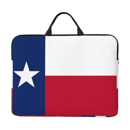 Laptoptasche mit 35,6 cm (14 Zoll) Flagge von Texas, tragbarer Griff, Geschäftsreisen, Zubehörtasche für Notebook, Tablet von JaoXer