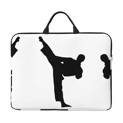 Laptoptasche mit 35,6 cm (14 Zoll) – Taekwondo Kampfsport-Volldruck-Design, ideal für Geschäftsreisen und tägliches Pendeln von JaoXer