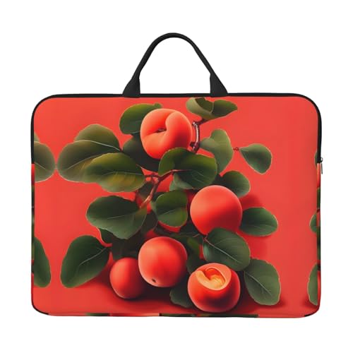 Laptoptasche mit 35,6 cm (14 Zoll) großem Aprikosenmuster – tragbarer Griff, Geschäftsreisen, Zubehörtasche für Notebook, Tablet von JaoXer