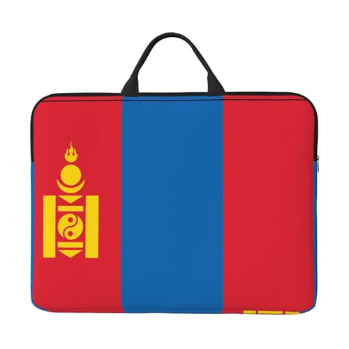 Laptoptasche mit Philippinenflaggen-Druck, 35,6 cm (14 Zoll), tragbarer Griff, Geschäftsreisen, Zubehörtasche für Notebook, Tablet, Mongolische Flagge, Einheitsgröße von JaoXer