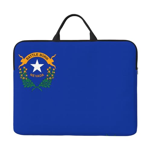 Laptoptasche mit Philippinenflaggen-Druck, 35,6 cm (14 Zoll), tragbarer Griff, Geschäftsreisen, Zubehörtasche für Notebook, Tablet, Staatsflagge Nevada, Einheitsgröße von JaoXer