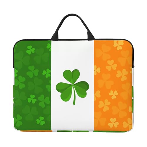 Laptoptasche mit irischer Flagge, 35,6 cm (14 Zoll), tragbarer Griff, Geschäftsreisen, Zubehörtasche für Notebook, Tablet von JaoXer