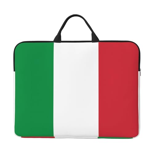 Laptoptasche mit italienischer Flagge, 35,6 cm (14 Zoll), tragbarer Griff, Geschäftsreisen, Zubehörtasche für Notebook, Tablet von JaoXer
