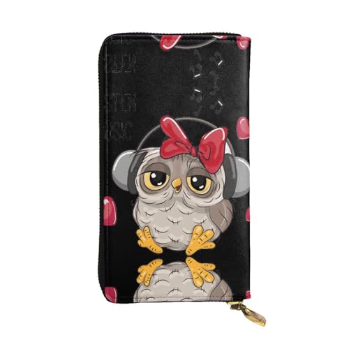 Love Owl Print Leder Lange Clutch Geldbörse für Frauen - Mode mit mehreren Kartenfächern, Münzfach, Schwarz, Einheitsgröße Love Owl Print Leder Lange Clutch Geldbörse für Frauen - Mode mit mehreren Kartenfächern, Münzfach, Schwarz, Einheitsgröße von JaoXer