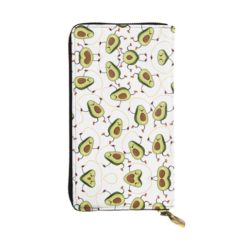 Lustige Cartoon Avocados Print Leder Lange Clutch Geldbörse für Frauen - Mode mit mehreren Kartenfächern, Münzfach Lustige Cartoon Avocados Print Leder Lange Clutch Geldbörse für Frauen - Mode mit mehreren Kartenfächern, Münzfach von JaoXer