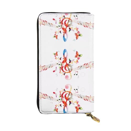Musik Schmetterling Druck Leder Lange Clutch Geldbörse für Frauen - Mode mit mehreren Kartenfächern, Münzfach Musik Schmetterling Druck Leder Lange Clutch Geldbörse für Frauen - Mode mit mehreren Kartenfächern, Münzfach von JaoXer