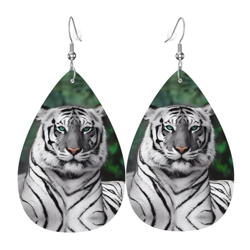 Niedliche Leopardenmuster Lederohrringe für Frauen - baumelnde Tropfenohrringe, perfekt für Partys und Kostümzubehör, Einheitsgröße, Leder, kein Edelstein Niedliche Leopardenmuster Lederohrringe für Frauen - baumelnde Tropfenohrringe, perfekt für Partys und Kostümzubehör, Einheitsgröße, Leder, kein Edelstein von JaoXer