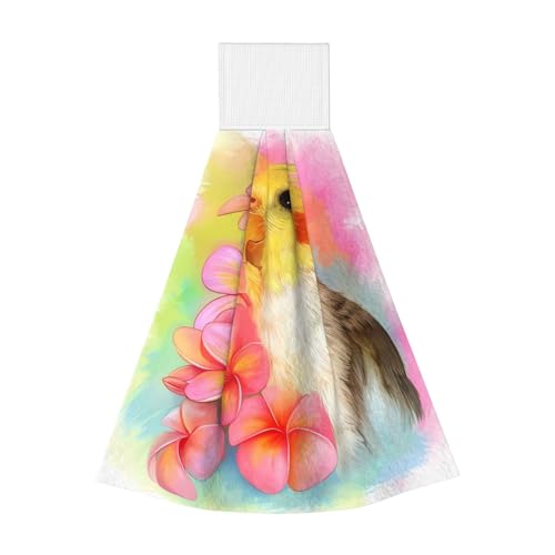 Nymphensittich-Samt-Handtücher, zum Aufhängen, schnell trocknende Reinigungstücher für Küche, Bad, Camping und mehr von JaoXer