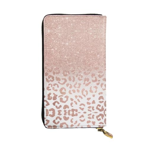 Rose Gold Glitzer Print Leder Lange Clutch Geldbörse für Frauen - Mode mit mehreren Kartenfächern, Münzfach, Schwarz, Einheitsgröße Rose Gold Glitzer Print Leder Lange Clutch Geldbörse für Frauen - Mode mit mehreren Kartenfächern, Münzfach, Schwarz, Einheitsgröße von JaoXer
