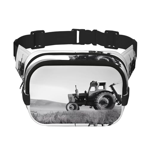 Traktor Landwirtschaft Ruhige quadratische doppellagige Hüfttasche Gürtel – Unisex überall Bauchtasche Geldbörse mit verstellbarem Riemen, Laufen, Reisen, Schwarz, Einheitsgröße Traktor Landwirtschaft Ruhige quadratische doppellagige Hüfttasche Gürtel – Unisex überall Bauchtasche Geldbörse mit verstellbarem Riemen, Laufen, Reisen, Schwarz, Einheitsgröße von JaoXer