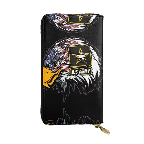 US Army Cool American Flag Adler Print Leder Lange Clutch Geldbörse für Frauen - Mode mit mehreren Kartenfächern, Münzfach US Army Cool American Flag Adler Print Leder Lange Clutch Geldbörse für Frauen - Mode mit mehreren Kartenfächern, Münzfach von JaoXer