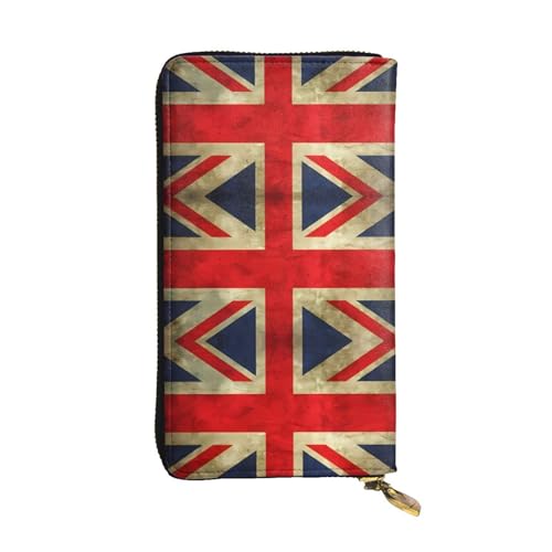 Vintage British Flag Print Leder Lange Clutch Geldbörse für Frauen - Mode mit mehreren Kartenfächern, Münzfach Vintage British Flag Print Leder Lange Clutch Geldbörse für Frauen - Mode mit mehreren Kartenfächern, Münzfach von JaoXer