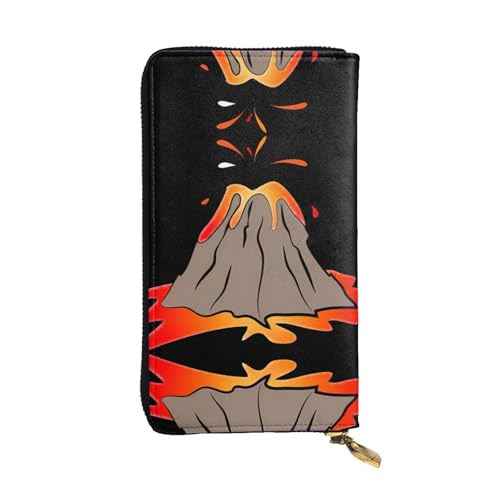 Volcano Print Leder Lange Clutch Geldbörse für Damen - Mode mit mehreren Kartenfächern, Münzfach Volcano Print Leder Lange Clutch Geldbörse für Damen - Mode mit mehreren Kartenfächern, Münzfach von JaoXer