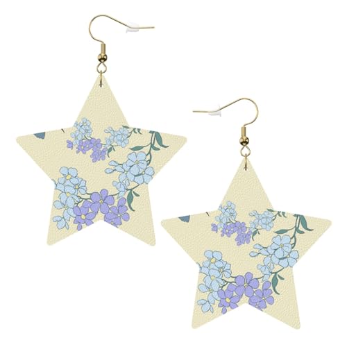 Weiße trendige Leder-Stern-Ohrringe für Frauen – frischer Orchideen-Druck, baumelnder Schmuck, leichte modische Creolen-Anhänger, Einheitsgröße, Leder, Kein Edelstein Weiße trendige Leder-Stern-Ohrringe für Frauen – frischer Orchideen-Druck, baumelnder Schmuck, leichte modische Creolen-Anhänger, Einheitsgröße, Leder, Kein Edelstein von JaoXer