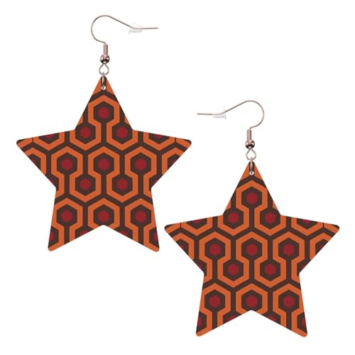 Weiße trendige Leder-Stern-Ohrringe für Frauen – glänzender Overlook-Druck, baumelnder Schmuck, leichte modische Creolen-Anhänger, One Size, Leder, Kein Edelstein Weiße trendige Leder-Stern-Ohrringe für Frauen – glänzender Overlook-Druck, baumelnder Schmuck, leichte modische Creolen-Anhänger, One Size, Leder, Kein Edelstein von JaoXer