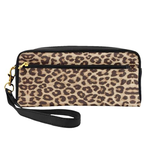 Wiederverwendbare Kosmetik-Make-up-Tasche – Reise-Kulturbeutel, vollständiges Design, Leopardenmuster, Ledertasche für Damen, schwarz, Einheitsgröße Wiederverwendbare Kosmetik-Make-up-Tasche – Reise-Kulturbeutel, vollständiges Design, Leopardenmuster, Ledertasche für Damen, schwarz, Einheitsgröße von JaoXer