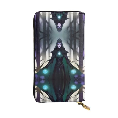 WraithsAndWitches Print Leder Lange Clutch Geldbörse für Frauen - Mode mit mehreren Kartenfächern, Münzfach von JaoXer