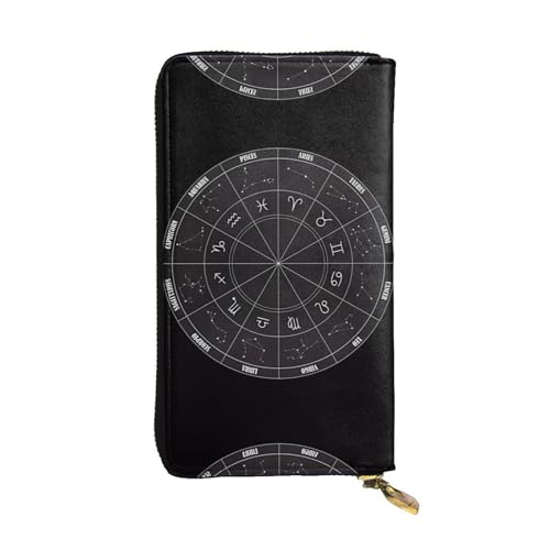 Zodiac Constellation Space Print Leder Lange Clutch Geldbörse für Frauen - Mode mit mehreren Kartenfächern, Münzfach Zodiac Constellation Space Print Leder Lange Clutch Geldbörse für Frauen - Mode mit mehreren Kartenfächern, Münzfach von JaoXer