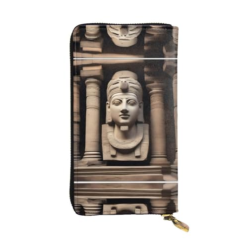 a Ancient Relics Print Leder Lange Clutch Geldbörse für Frauen - Mode mit mehreren Kartenfächern, Münzfach von JaoXer