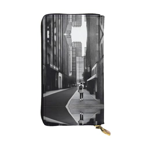 a Urban Vibes Print Leder Lange Clutch Geldbörse für Damen - Mode mit mehreren Kartenfächern, Münzfach a Urban Vibes Print Leder Lange Clutch Geldbörse für Damen - Mode mit mehreren Kartenfächern, Münzfach von JaoXer