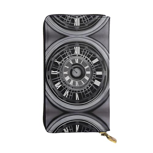 aTime Travel Print Leder Lange Clutch Geldbörse für Frauen - Mode mit mehreren Kartenfächern, Münzfach von JaoXer