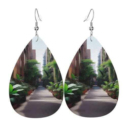 aUrban Dschungel Druck Leder Ohrringe für Frauen - baumelnde Tropfenohrringe, perfekt für Partys und Kostümzubehör, Einheitsgröße, Leder, kein Edelstein aUrban Dschungel Druck Leder Ohrringe für Frauen - baumelnde Tropfenohrringe, perfekt für Partys und Kostümzubehör, Einheitsgröße, Leder, kein Edelstein von JaoXer