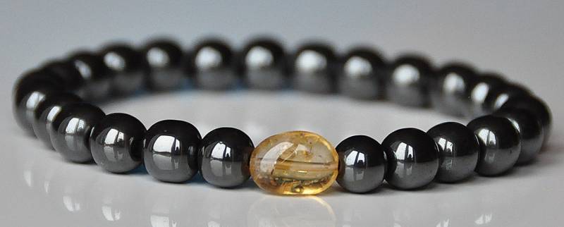 Citrin Hämatit Armband Stabilität Fülle Erdung Citrin Hämatit Armband Stabilität Fülle Erdung von JapaDesigns