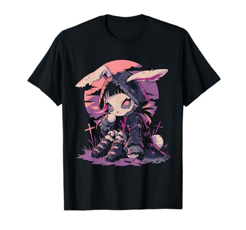 Cute Goth Bunny Witch Cute E-Girl Gothic Outfit Grunge T-Shirt von Japan Aesthethic Japanese Otaku Edgy Streetwear