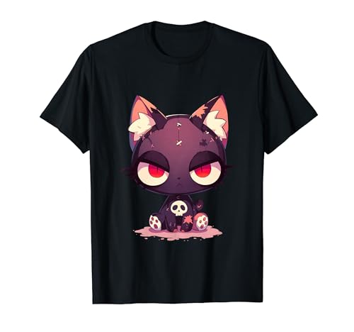 Cute Goth Cat Kawaii Cute E-Girl Gothic Outfit Grunge T-Shirt von Japan Aesthethic Japanese Otaku Edgy Streetwear