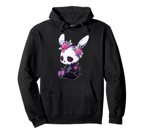 Goth Bunny Gothic Outfit Cute E-Girl Kawaii Rabbit Grunge Pullover Hoodie von Japan Aesthethic Japanese Otaku Edgy Streetwear