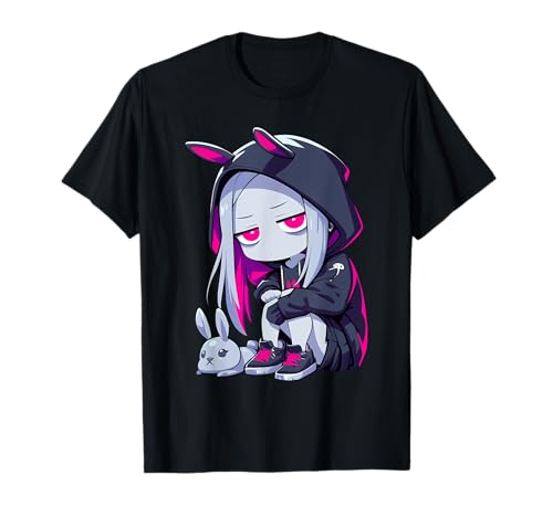 Grunge Goth Bunny Anime Girl Cute E-Girl Edgy Outfit T-Shirt Grunge Goth Bunny Anime Girl Cute E-Girl Edgy Outfit T-Shirt von Japan Aesthethic Japanese Otaku Edgy Streetwear