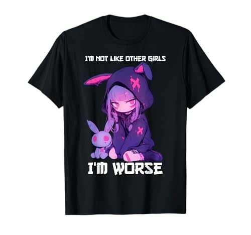 I'm Not Like Other Girls I'm Worse Goth Bunny Gothic Grunge T-Shirt von Japan Aesthethic Japanese Otaku Edgy Streetwear