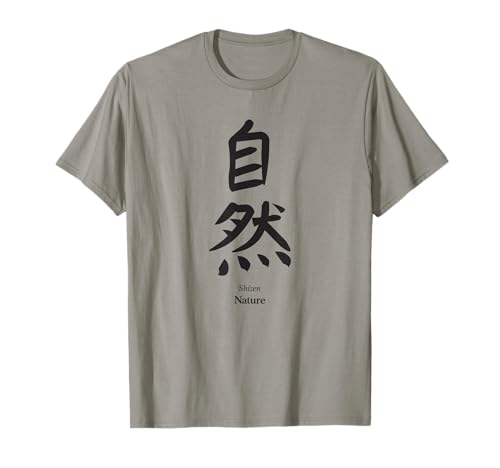 Japanese Calligraphy Nature Shizen Kanji Japan Words Art T-Shirt von Japan Calligraphy T-Shirt Gift