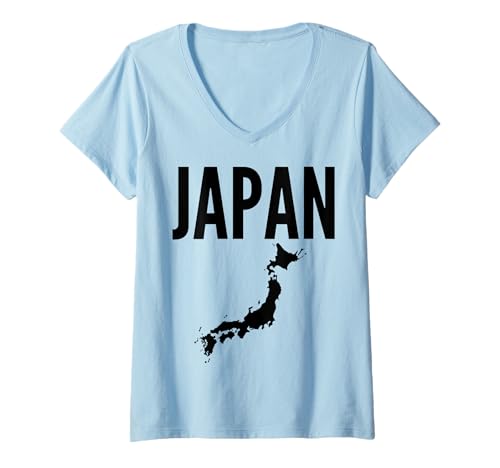 Damen Japan - Japanisch T-Shirt mit V-Ausschnitt Damen Japan - Japanisch T-Shirt mit V-Ausschnitt von Japan Country