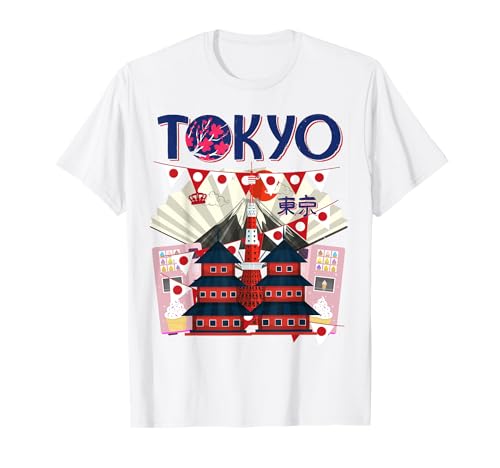 Tokyo Souvenir Idee für Kinder & Sakura Japan Flagge Memorabilia T-Shirt von Japan Souvenirs Idea For Women & Japanese Flag