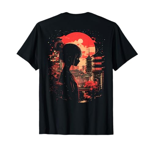 Anime Girl Japan Backprint T-Shirt Anime Girl Japan Backprint T-Shirt von Japan Thema