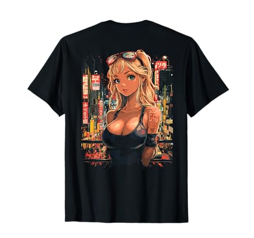 Anime Girl Japan Backprint T-Shirt Anime Girl Japan Backprint T-Shirt von Japan Thema