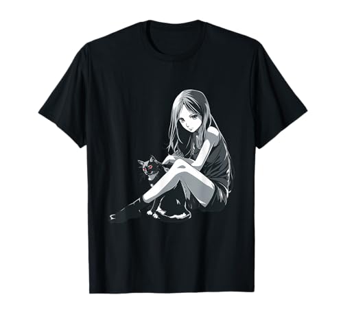 Anime und Katzen, Anime Girl T-Shirt von Japanese, Kawaii, Manga, Anime and Cats Designs